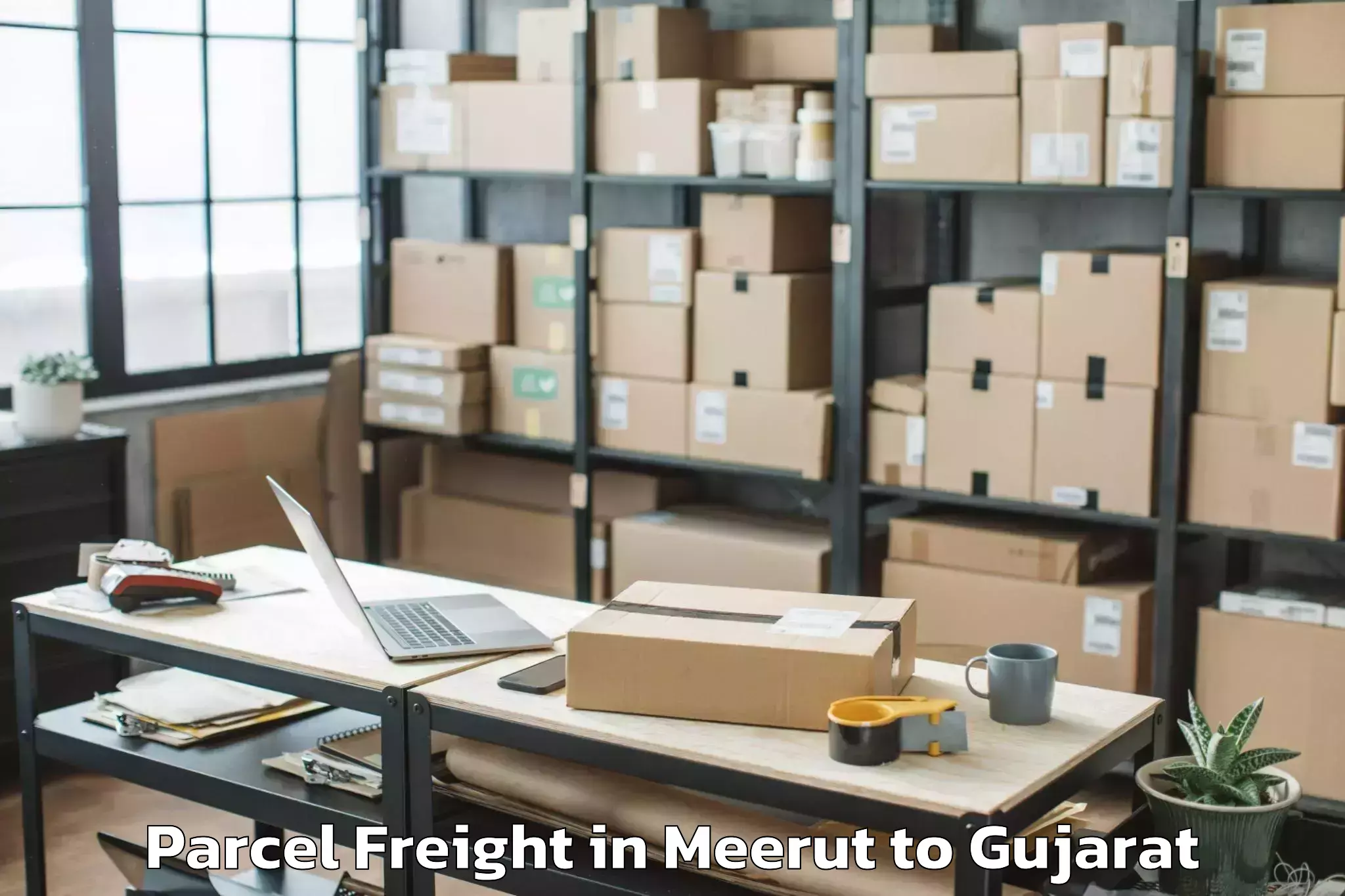 Book Your Meerut to Dhoraji Parcel Freight Today